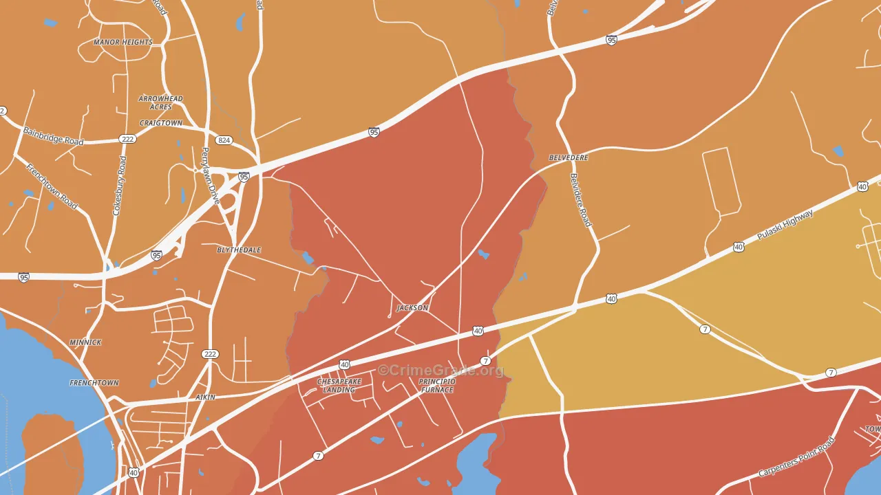 Principio Furnace, MD Map of Arson Rates