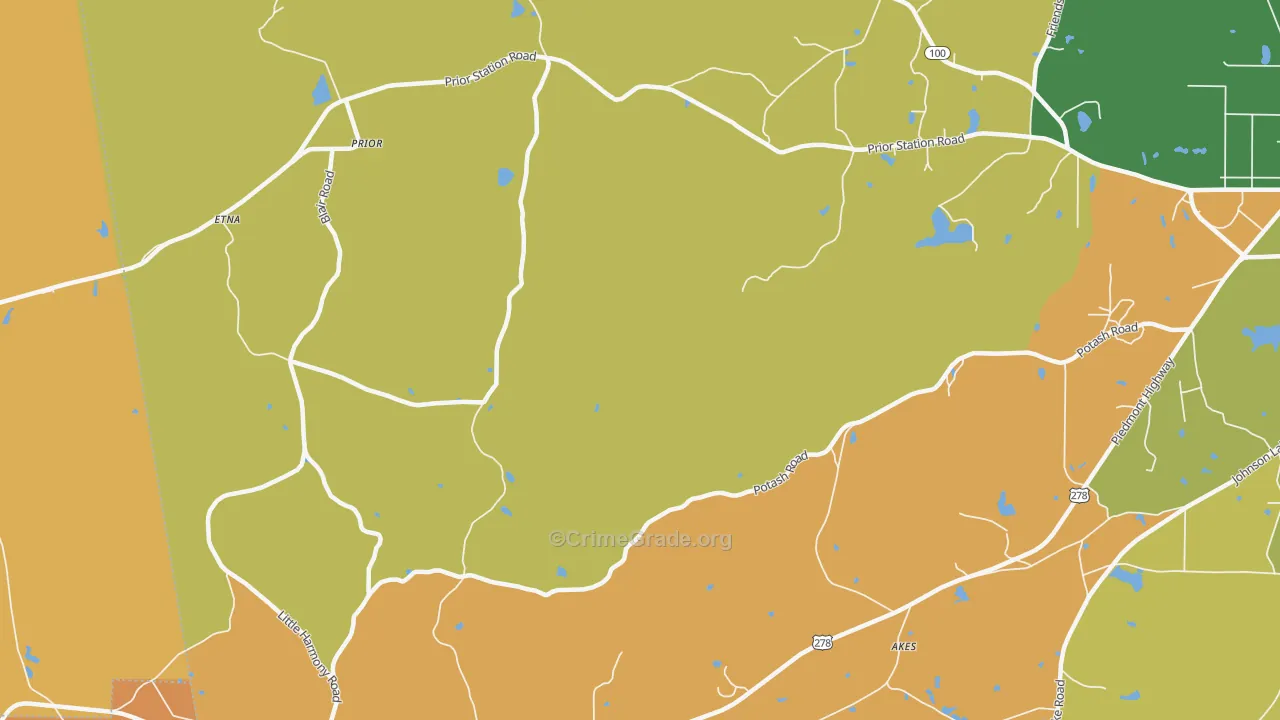 Prior, GA Map of Arson Rates