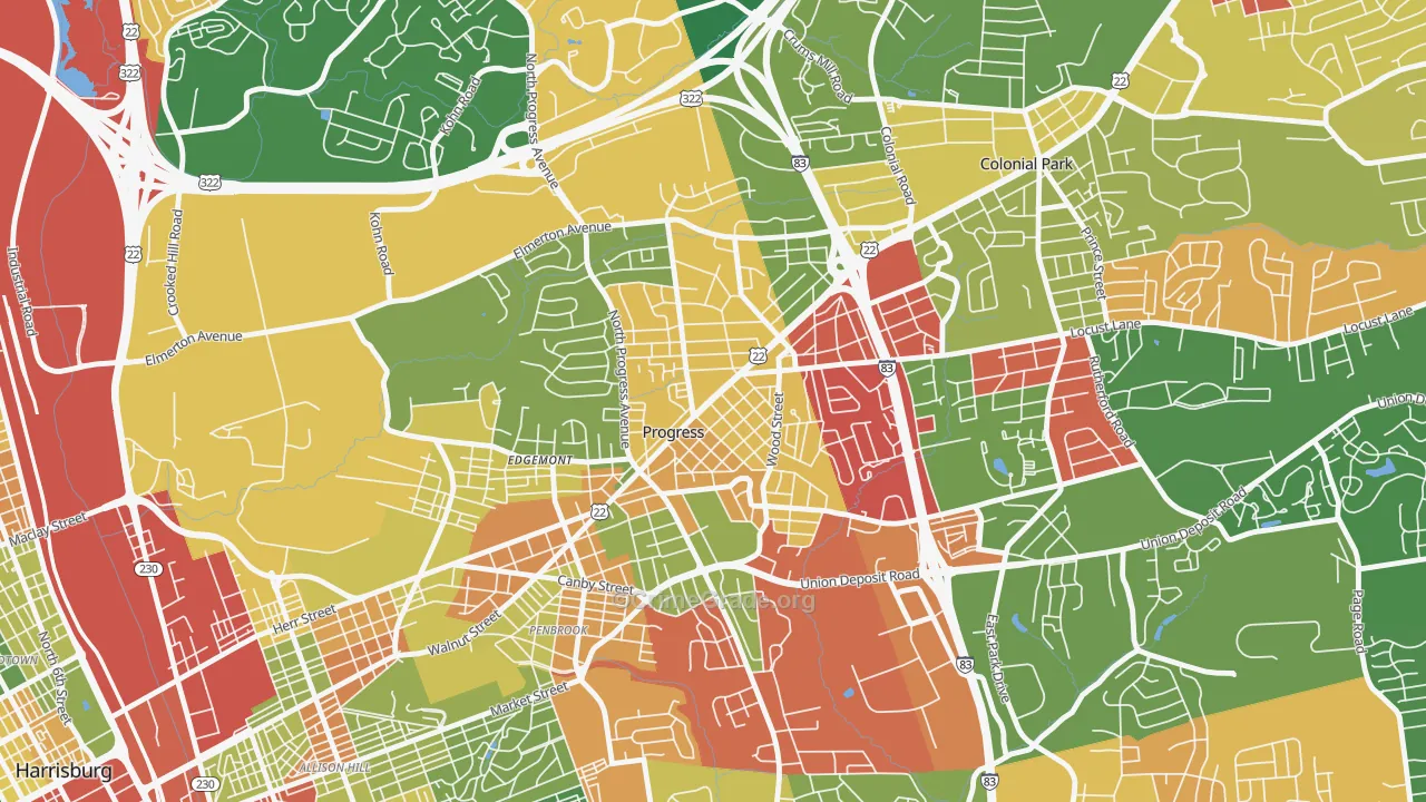Progress, PA Map of Arson Rates