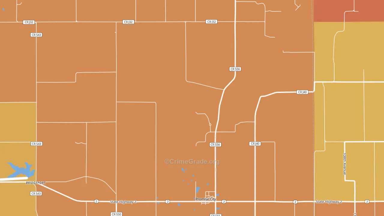 Promise City, IA Map of Arson Rates