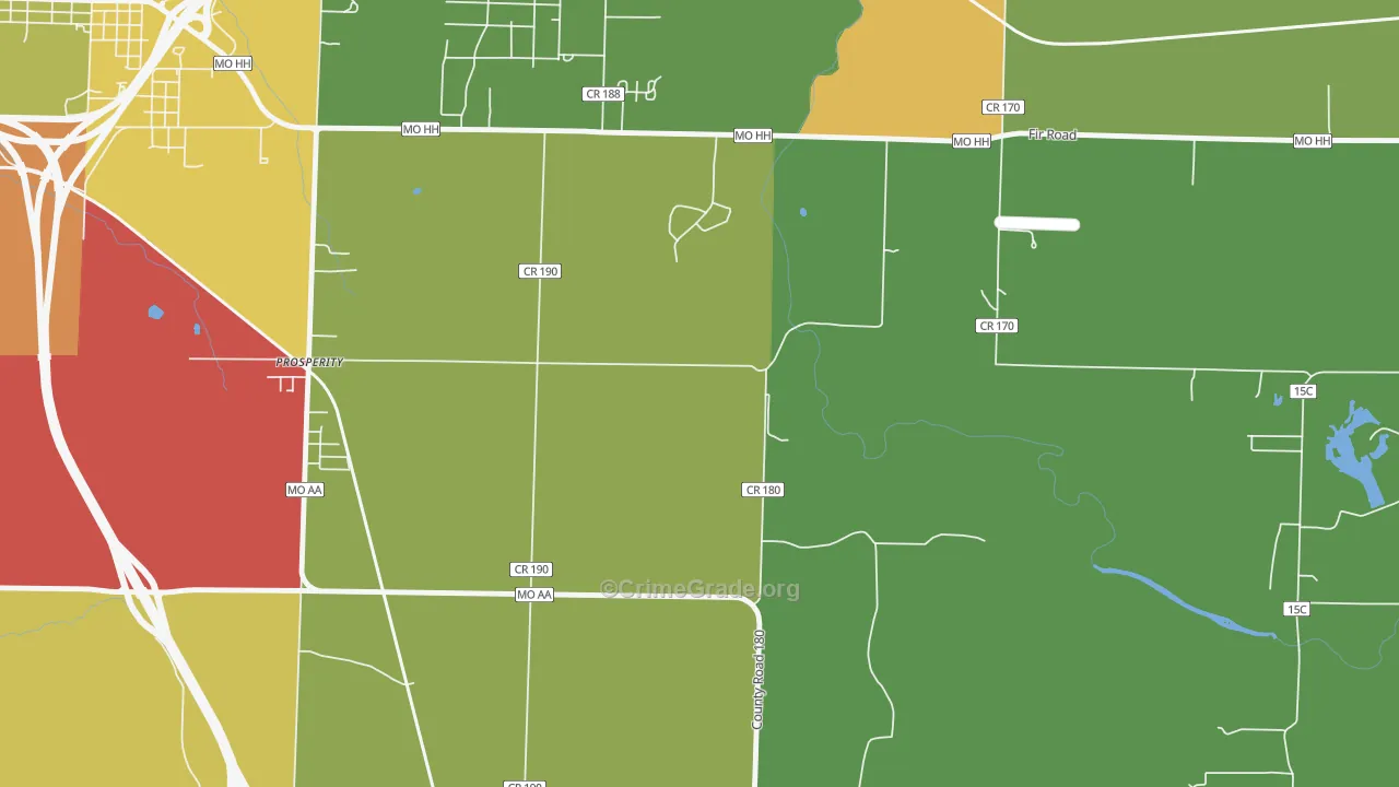 Prosperity, MO Map of Arson Rates