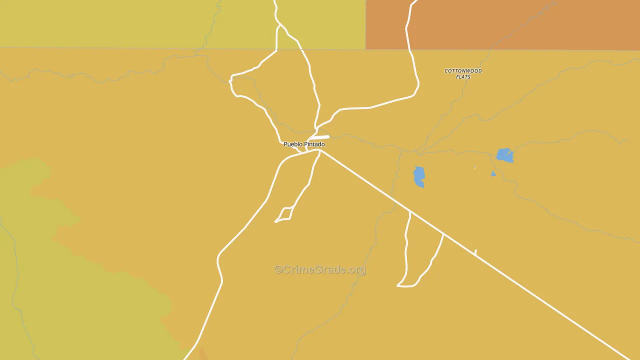 Pueblo Pintado, NM Map of Arson Rates