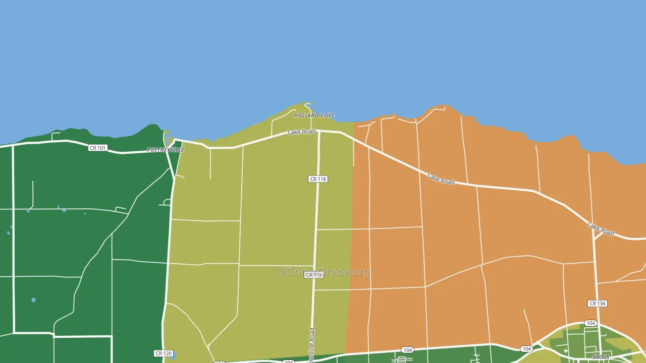 Pultneyville, NY Map of Arson Rates