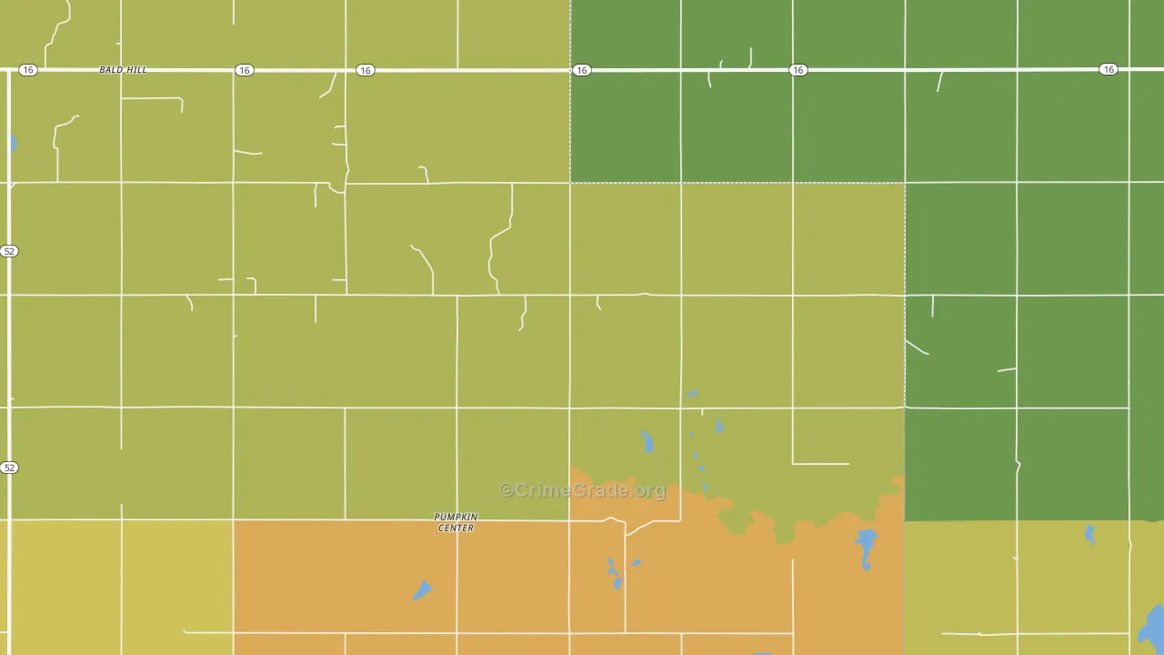 Pumpkin Center, OK Map of Arson Rates