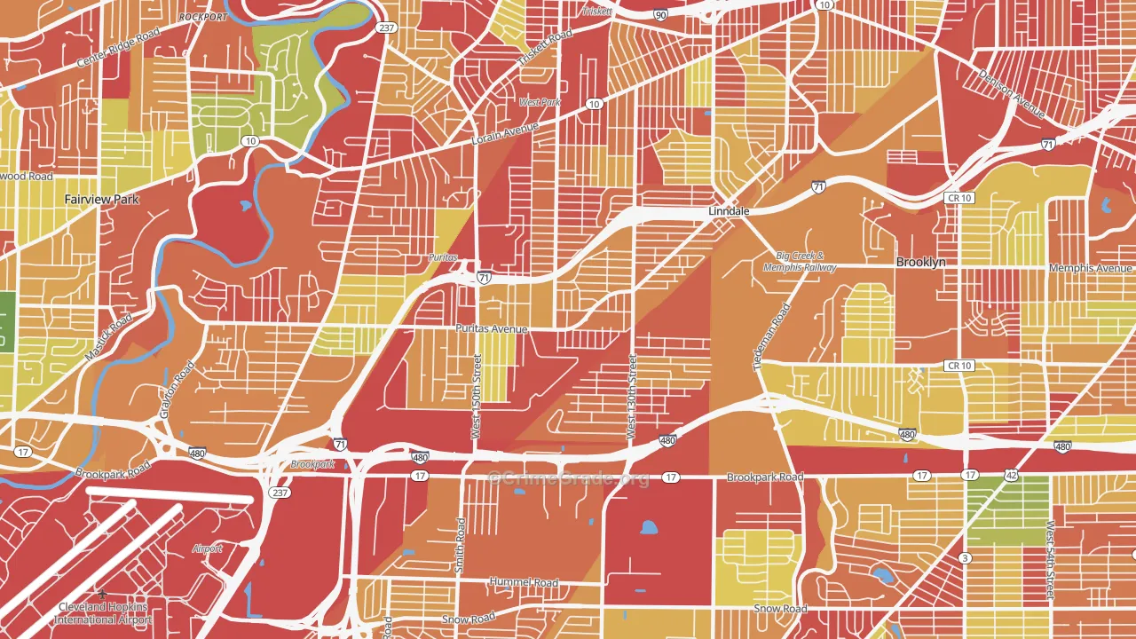 Puritas Longmead, Cleveland, OH Map of Arson Rates