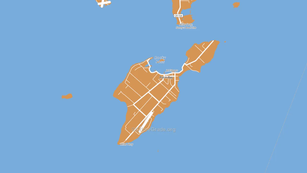 Put-in-Bay, OH Map of Arson Rates