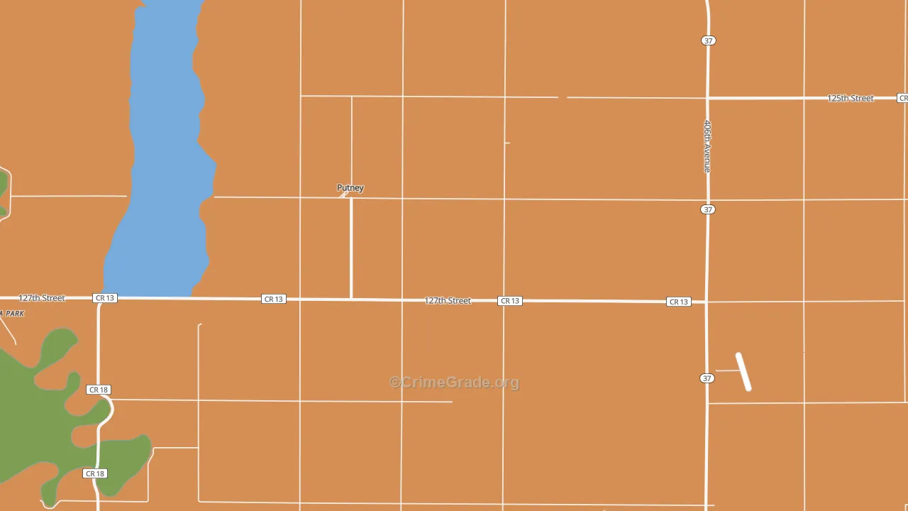 Putney, SD Map of Arson Rates