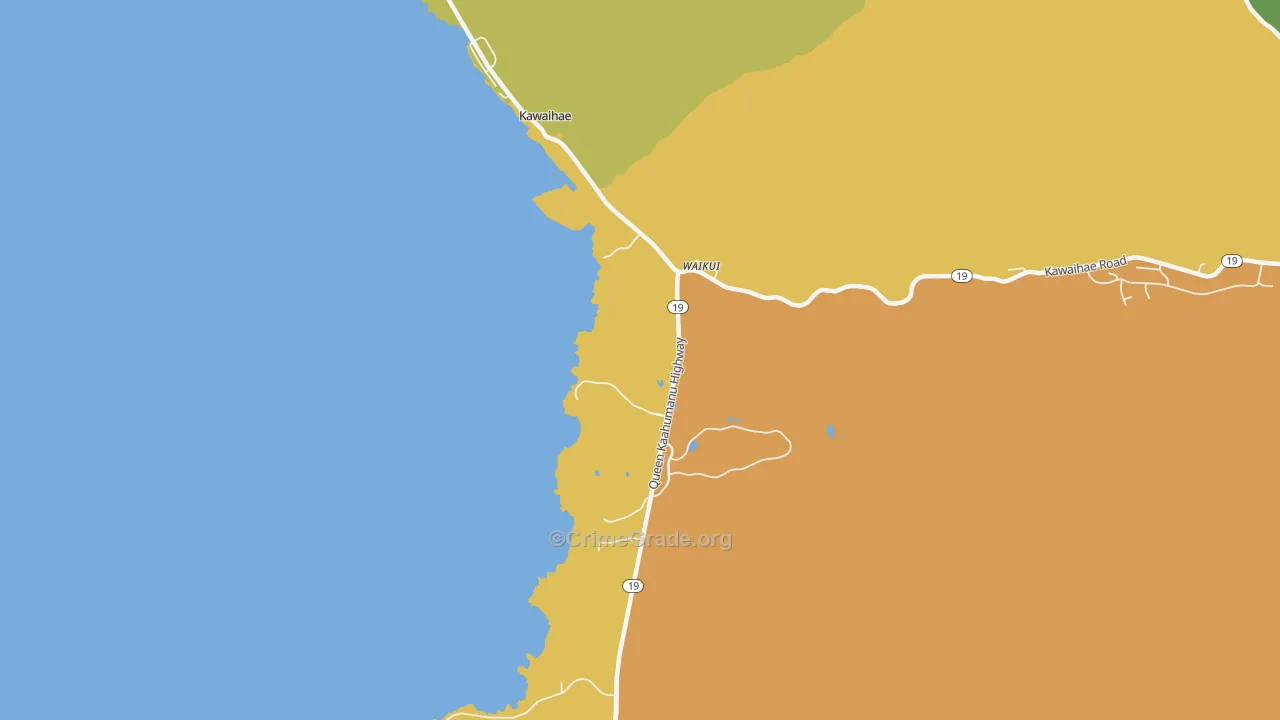 Puukohola Heiau National Historic Site, HI Map of Arson Rates
