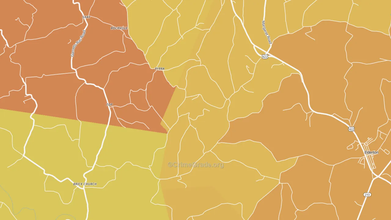 Pyrra, PA Map of Arson Rates