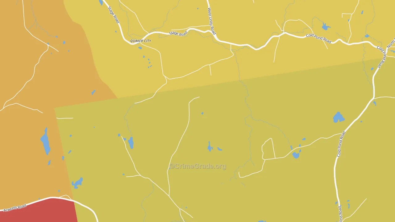 Quaker City, NH Map of Arson Rates