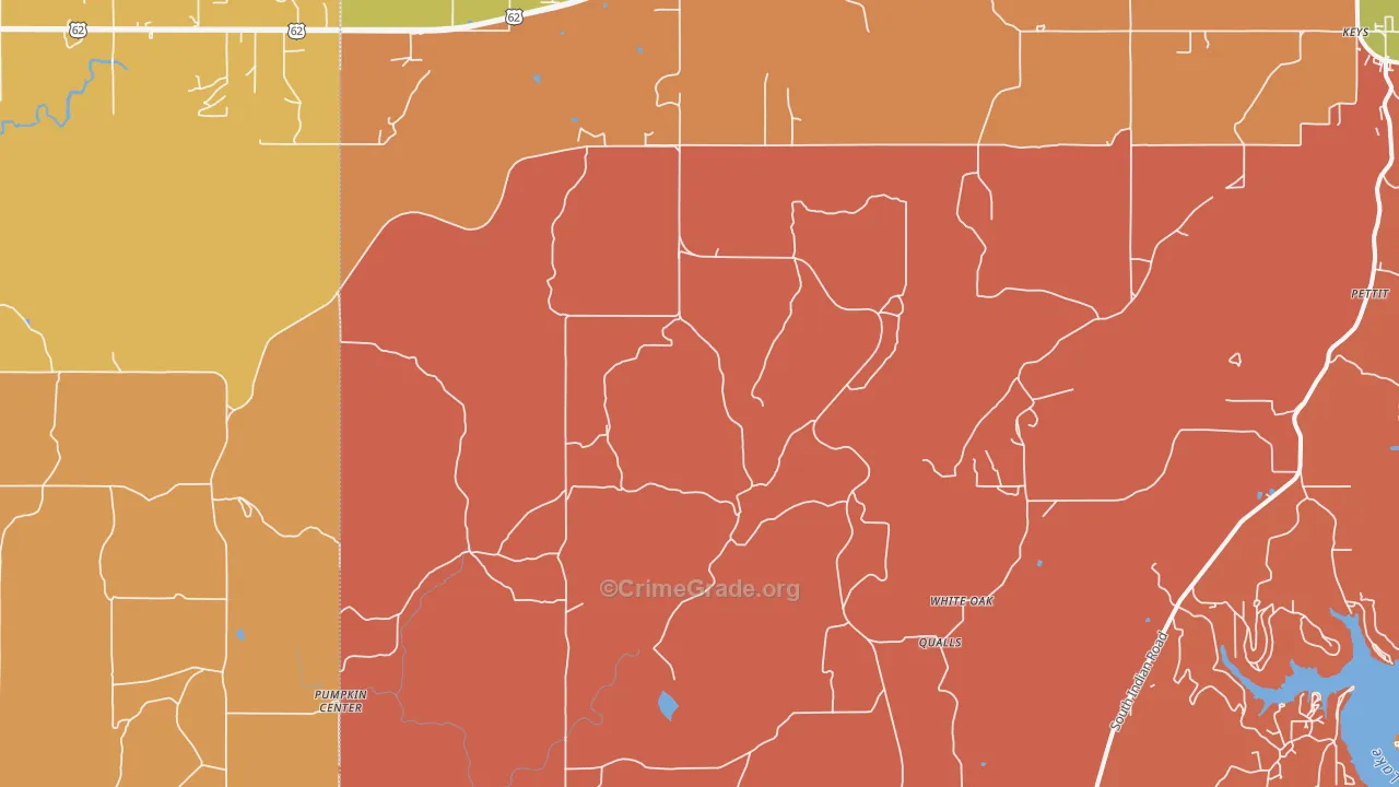 Qualls, OK Map of Arson Rates