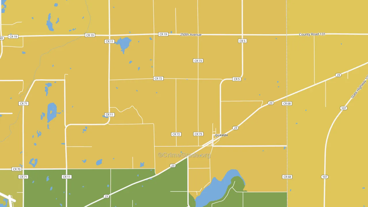 Quamba, MN Map of Arson Rates