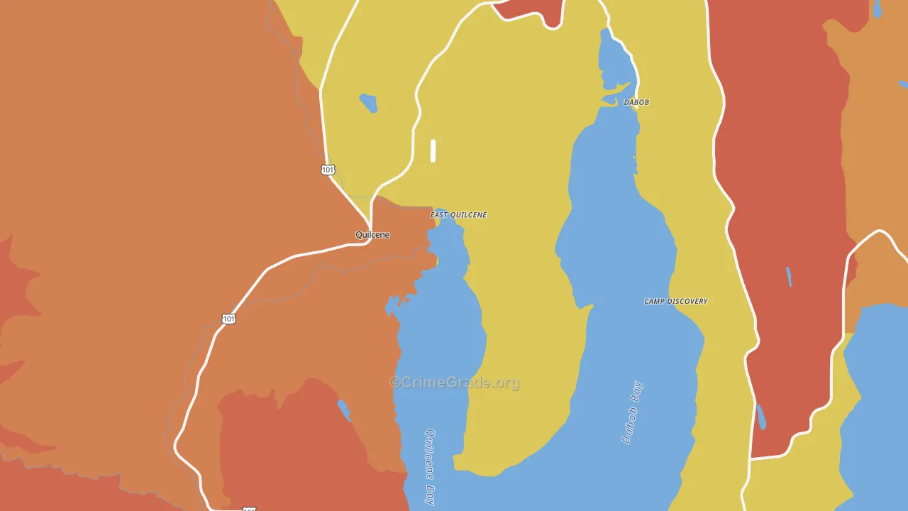 Quilcene, WA Map of Arson Rates