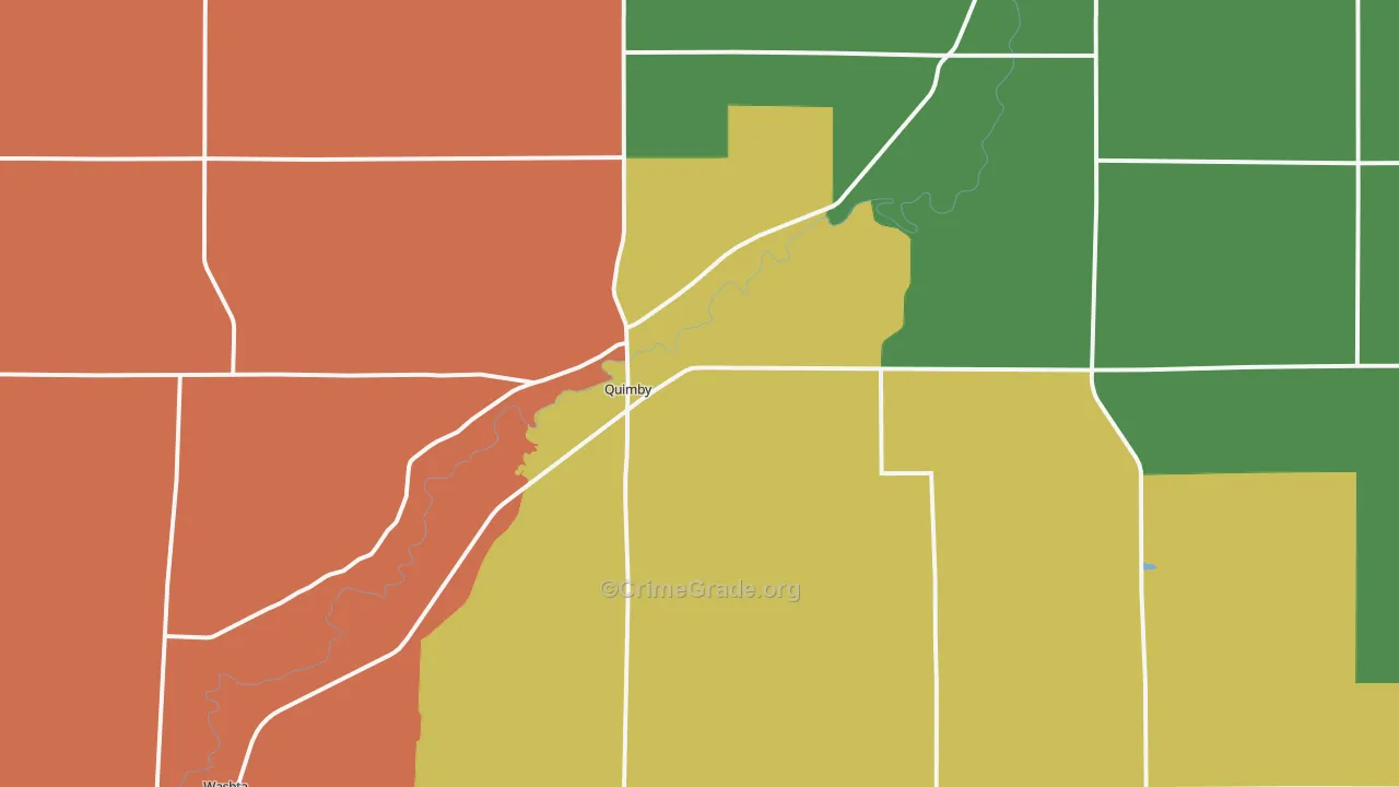 Quimby, IA Map of Arson Rates