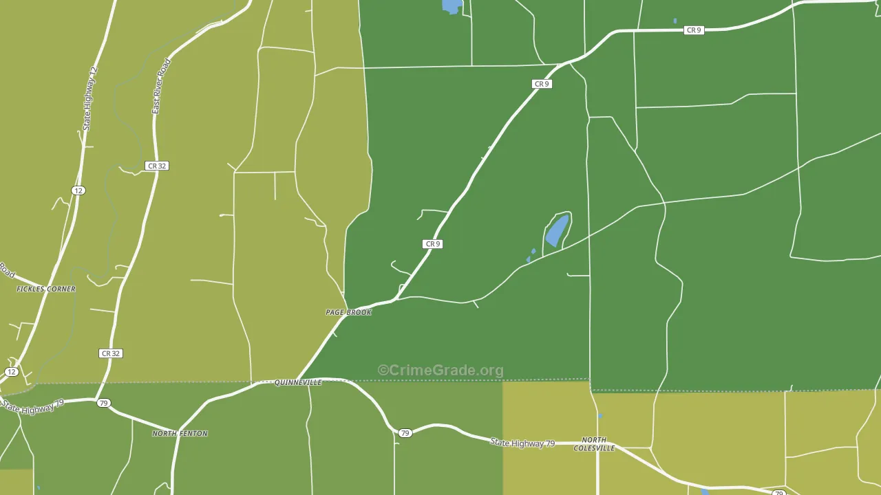 Quinneville, NY Map of Arson Rates