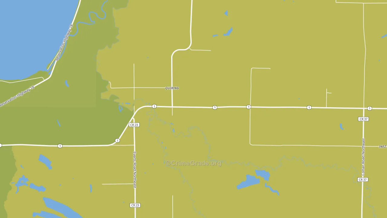 Quiring, MN Map of Arson Rates