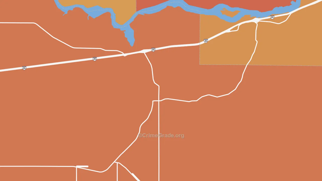 Raft River, ID Map of Arson Rates