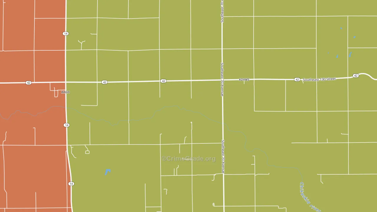Rago, KS Map of Arson Rates
