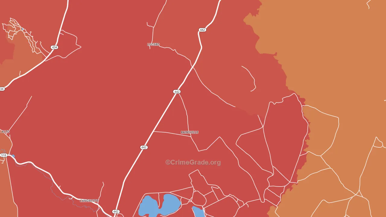 Rainsville, NM Map of Arson Rates