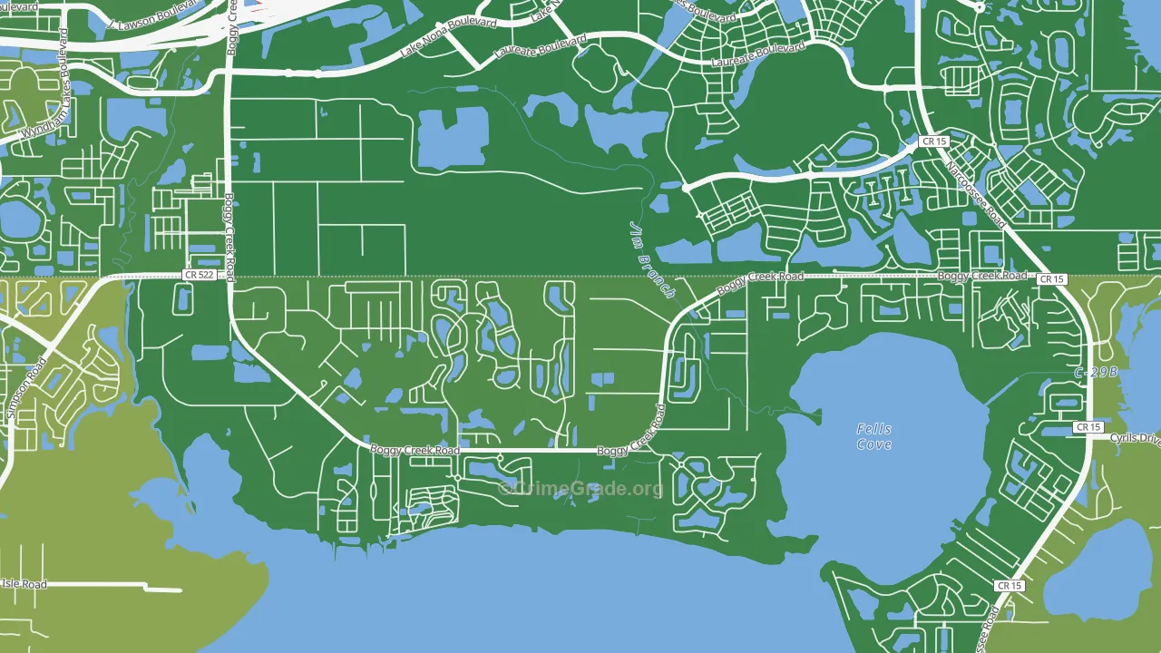 Raintree, Kissimmee, FL Map of Arson Rates
