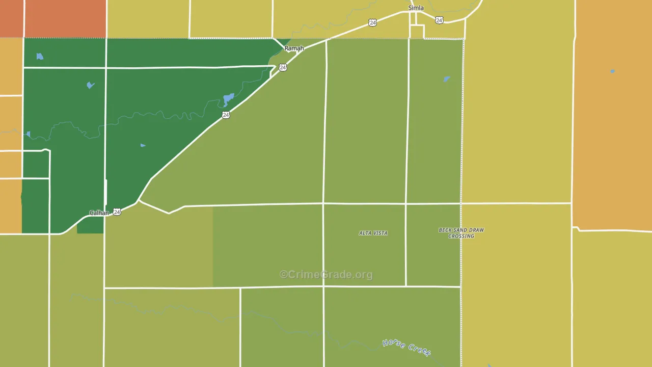 Ramah, CO Map of Arson Rates