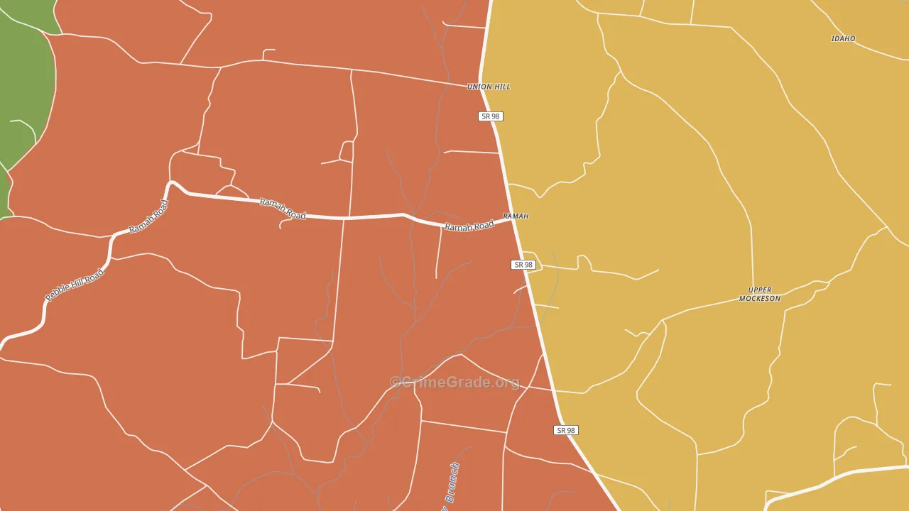 Ramah, TN Map of Arson Rates