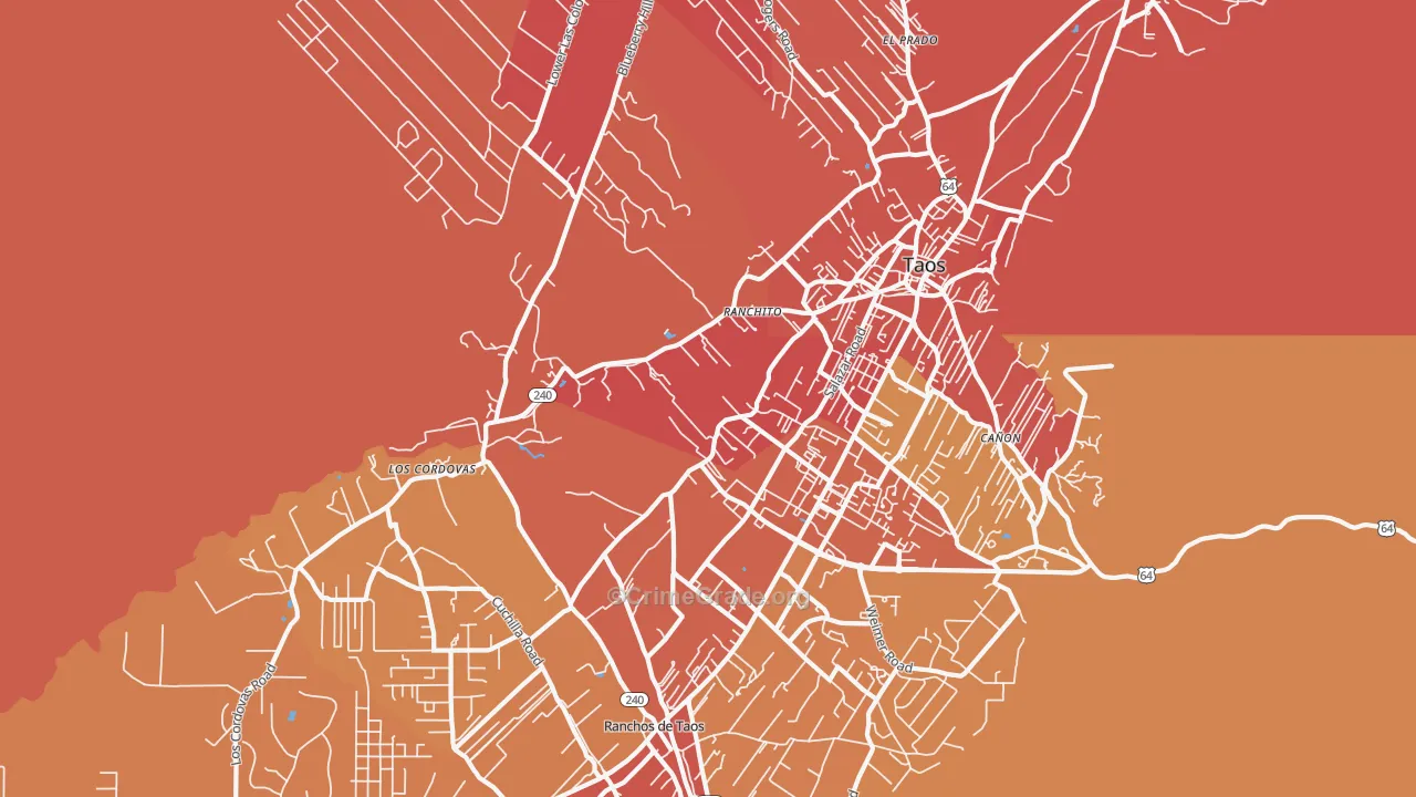 Ranchito, NM Map of Arson Rates