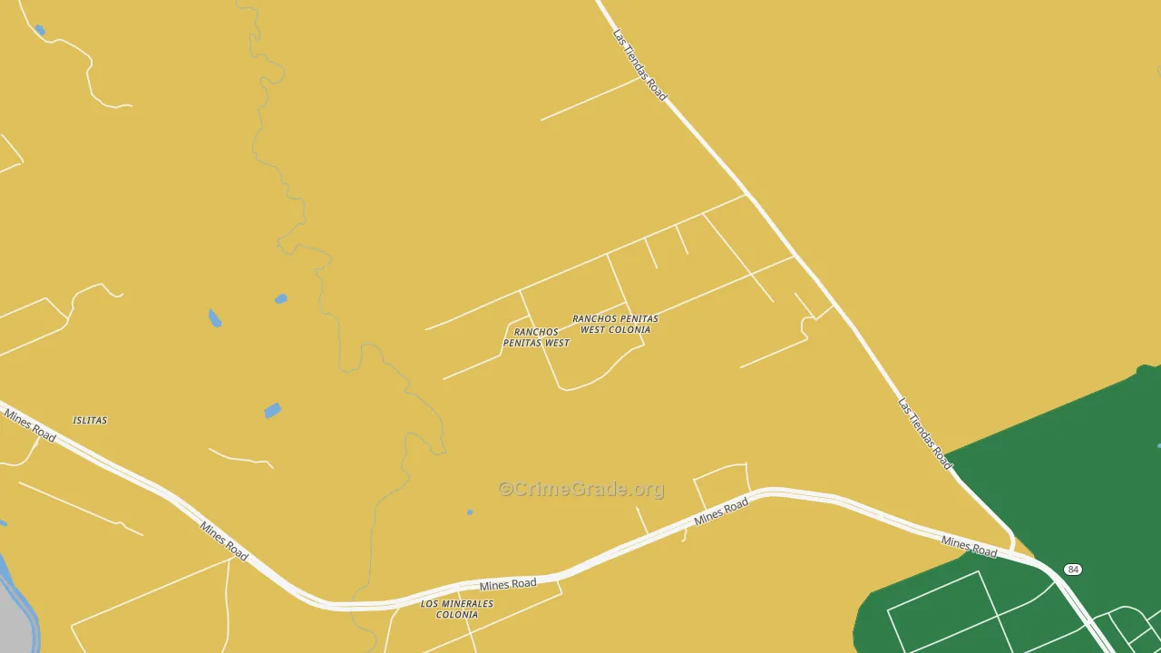 Ranchos Penitas West, TX Map of Arson Rates