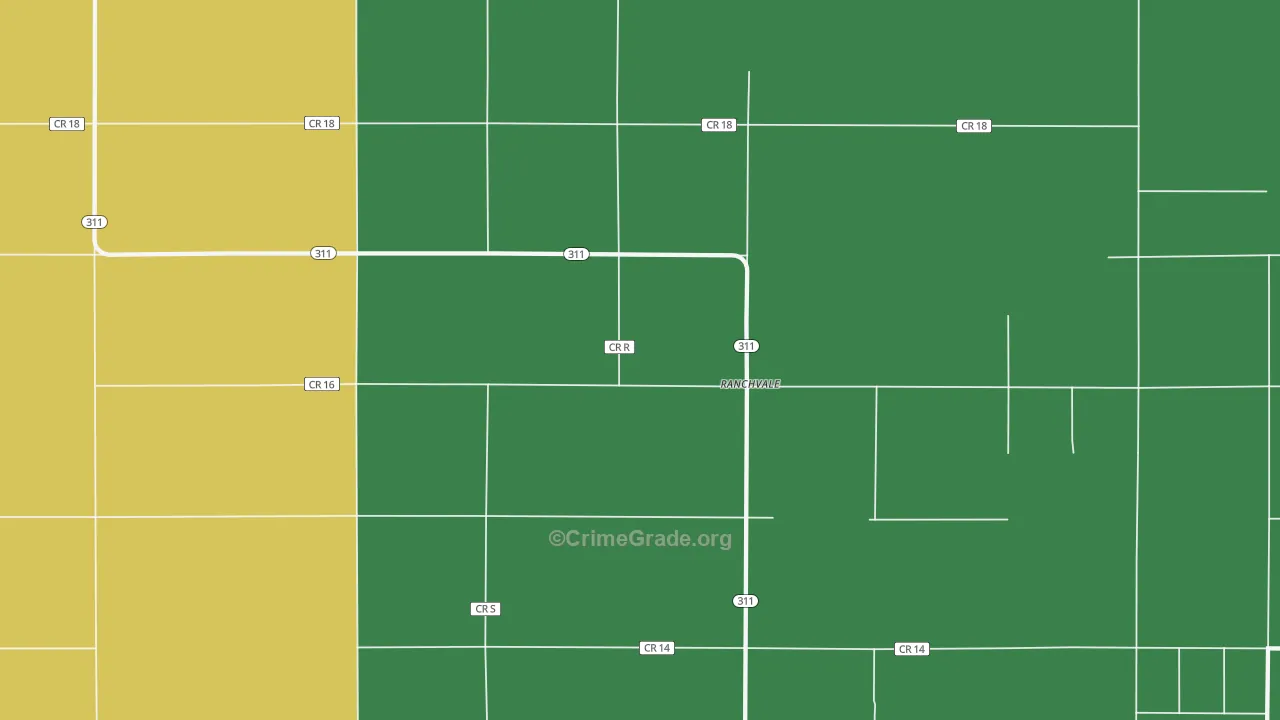 Ranchvale, NM Map of Arson Rates