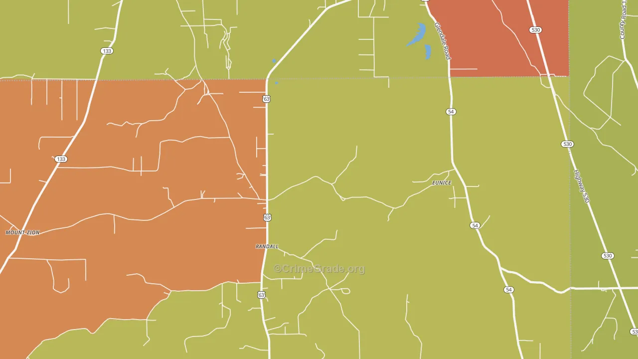 Randall, AR Map of Arson Rates