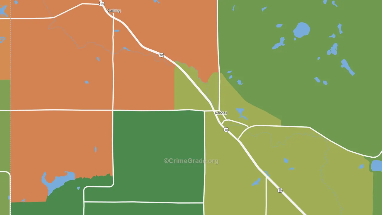 Randall, MN Map of Arson Rates