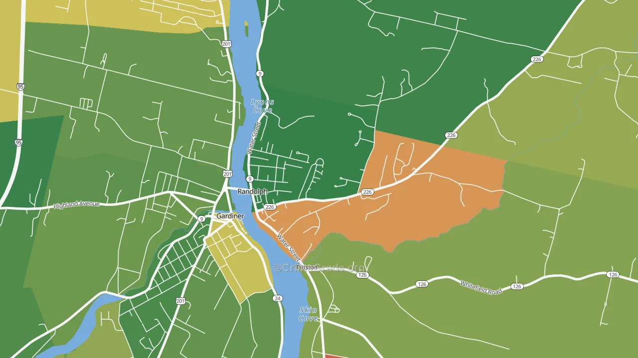 Randolph, ME Map of Arson Rates