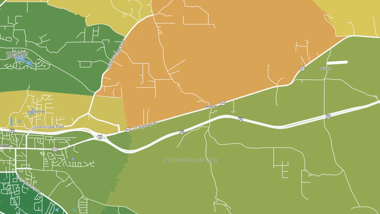 Rankin, MS Map of Arson Rates