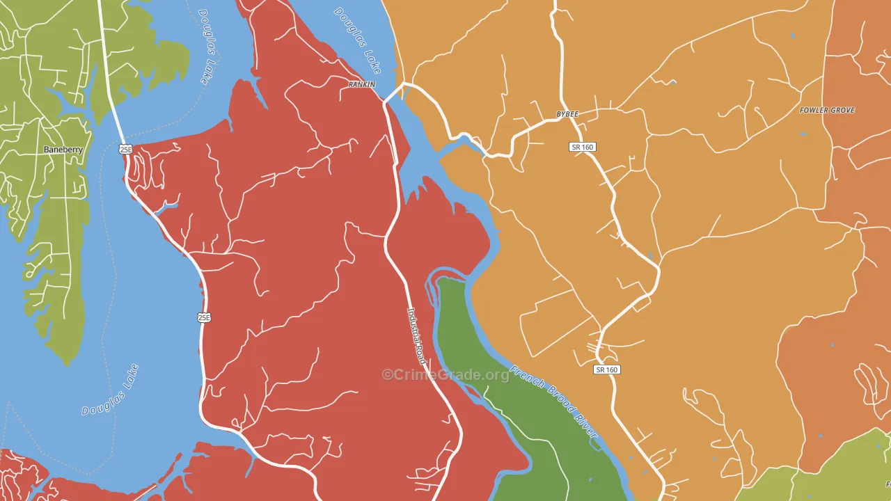Rankin, TN Map of Arson Rates