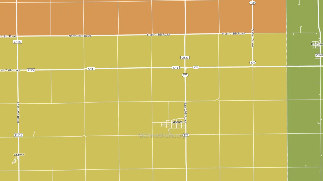 Ransom, IL Map of Arson Rates