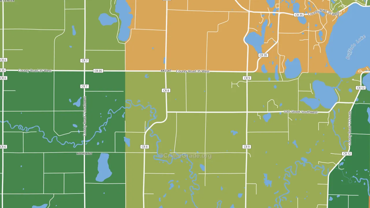 Rassat, MN Map of Arson Rates
