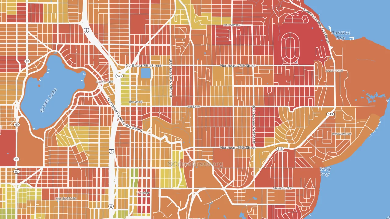 Ravenna, Seattle, WA Map of Arson Rates