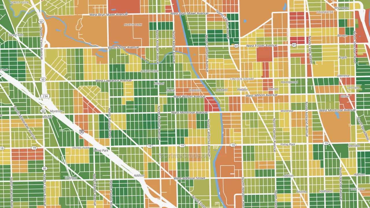 Ravenswood Manor, Chicago, IL Map of Arson Rates