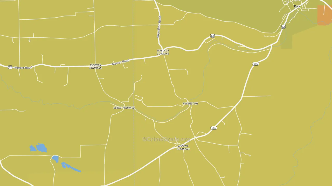 Raymilton, PA Map of Arson Rates