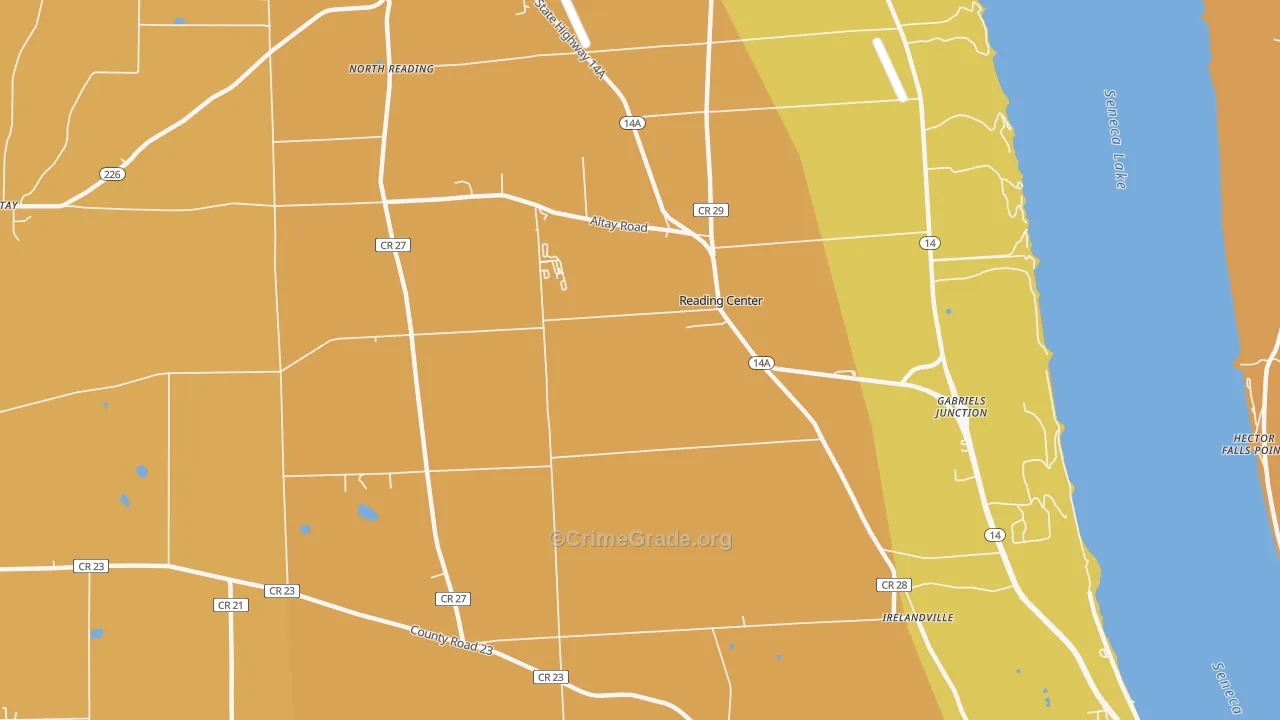 Reading Center, NY Map of Arson Rates