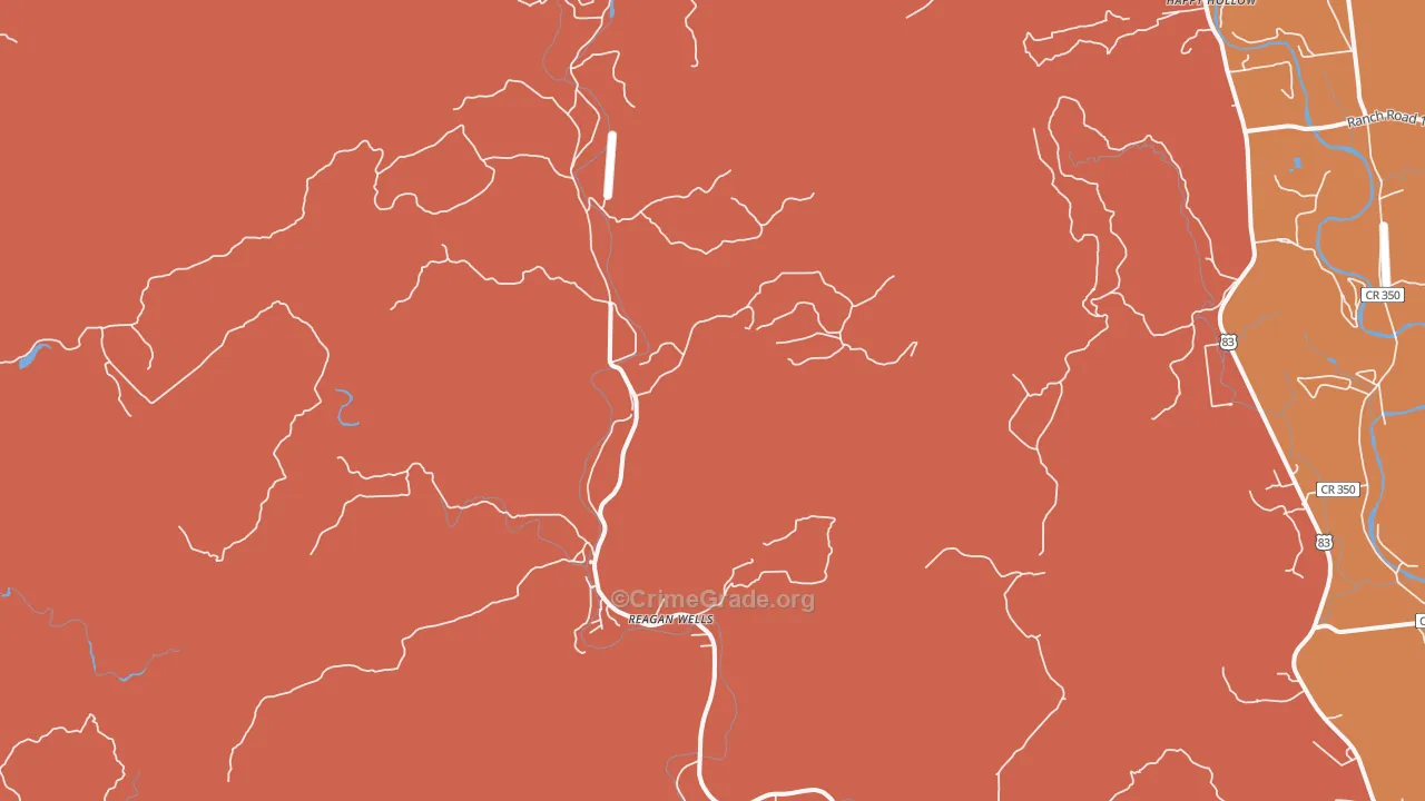 Reagan Wells, TX Map of Arson Rates
