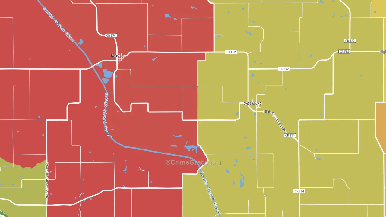 Reasnor, IA Map of Arson Rates