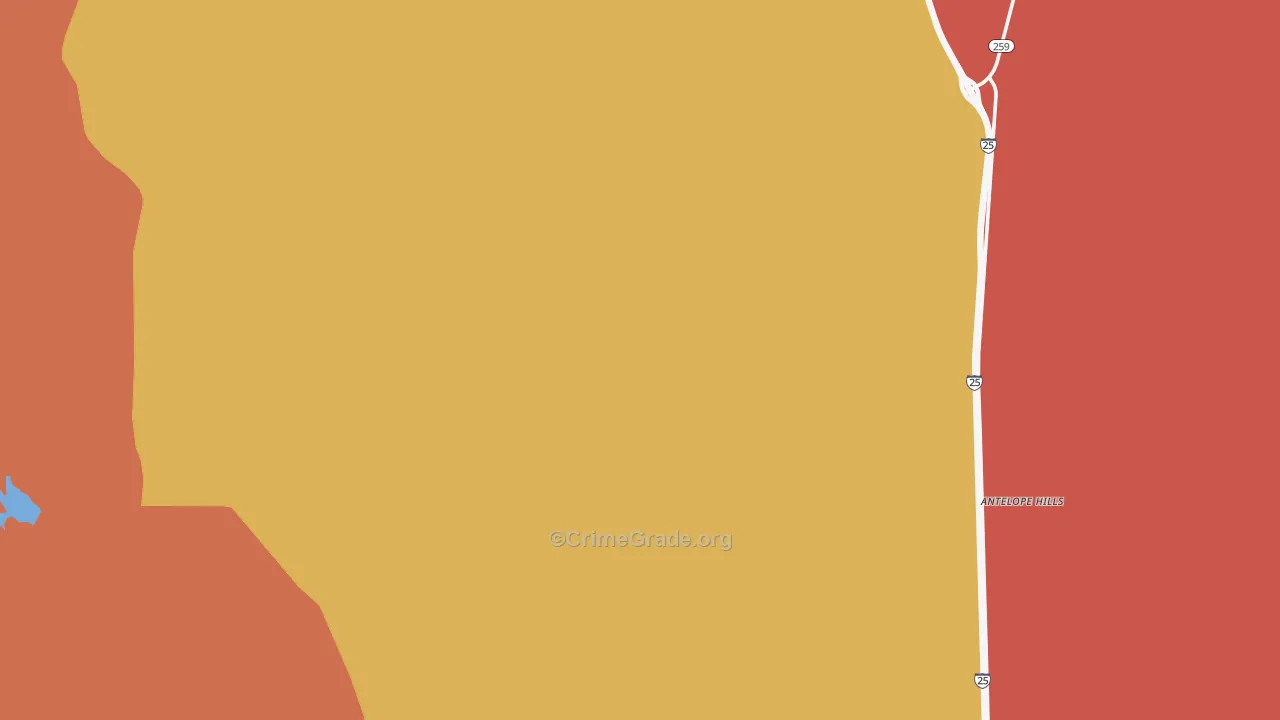 Red Buttes Village, WY Map of Arson Rates