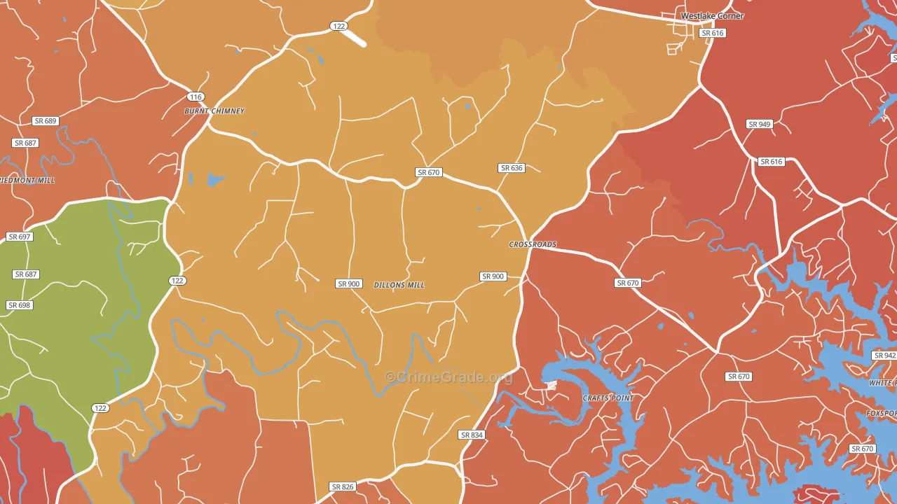 Red Valley, VA Map of Arson Rates