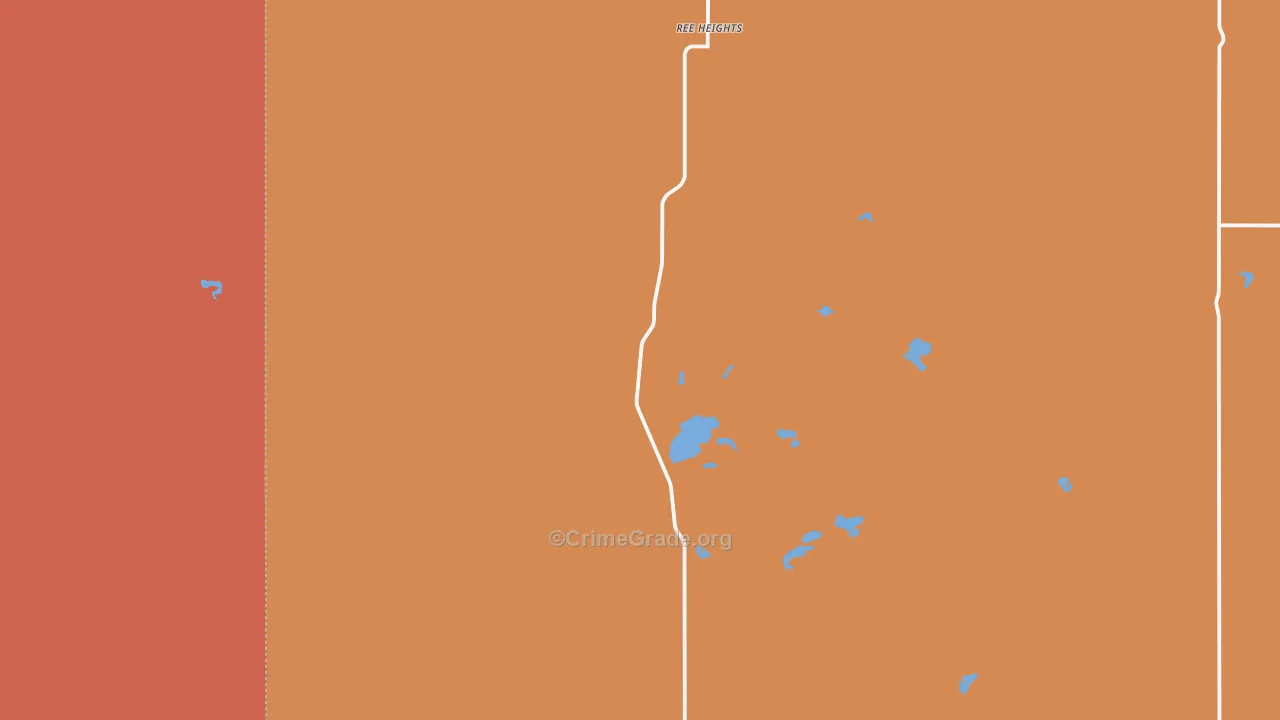 Ree Heights, SD Map of Arson Rates