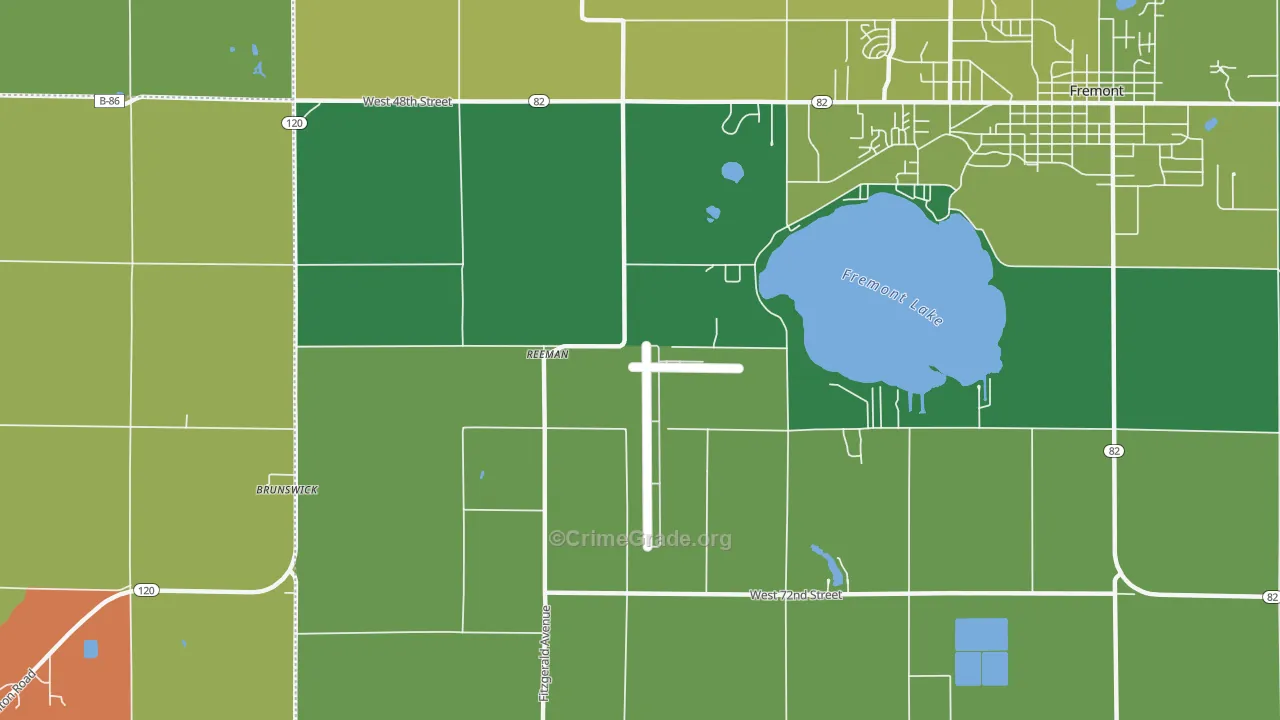 Reeman, MI Map of Arson Rates