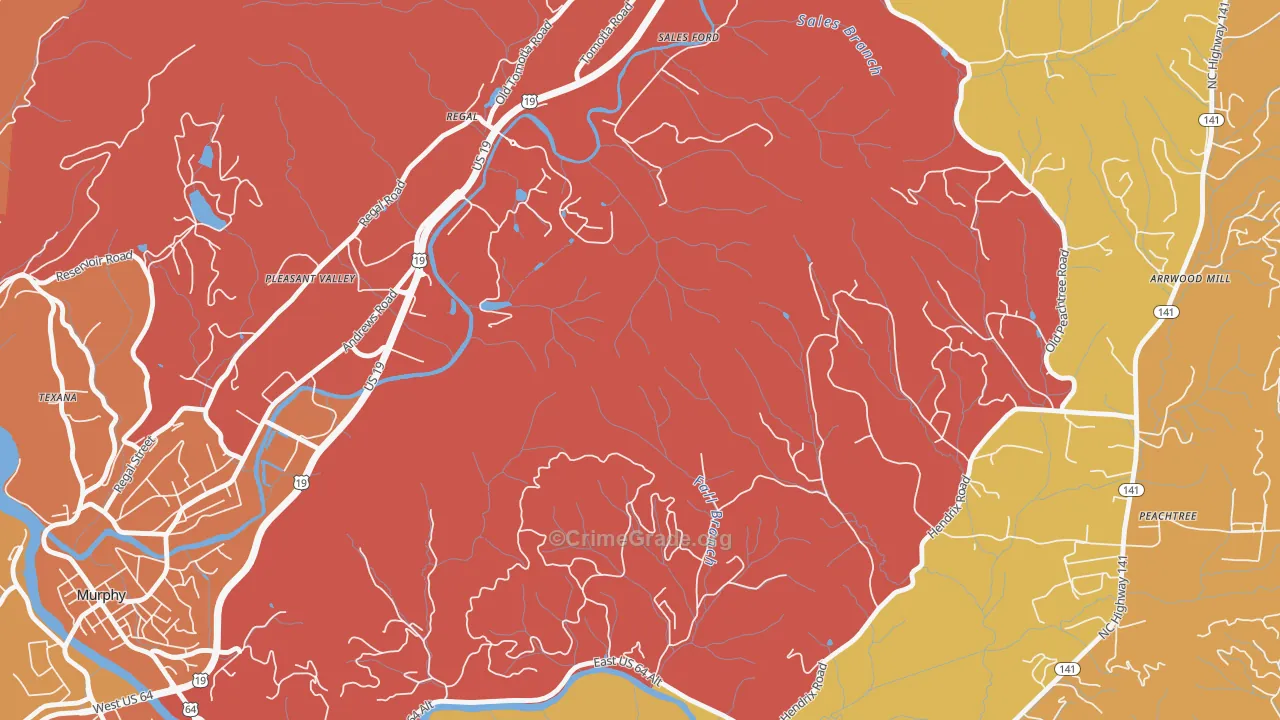 Regal, NC Map of Arson Rates