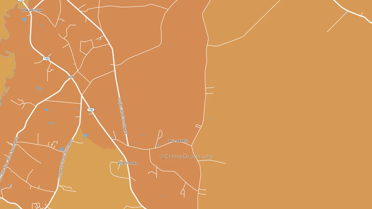 Regan, NC Map of Arson Rates