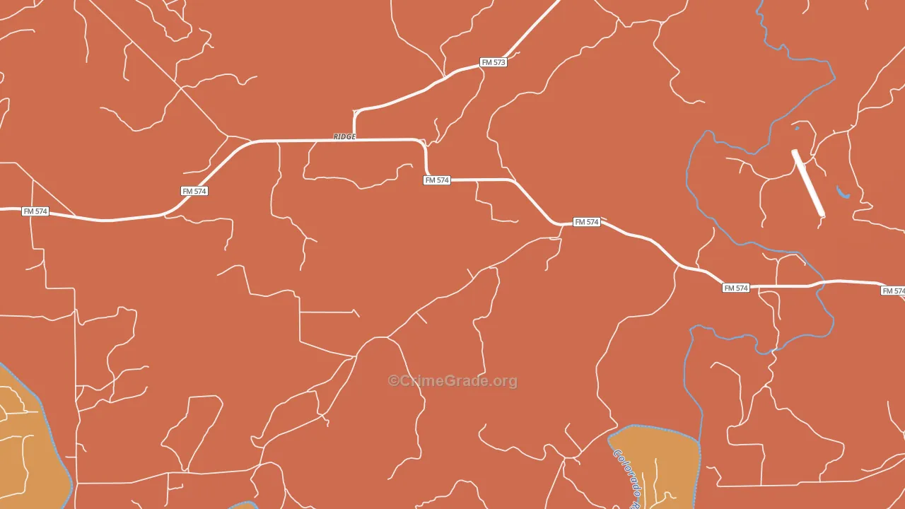 Regency, TX Map of Arson Rates