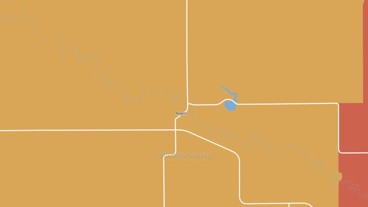 Regent, ND Map of Arson Rates